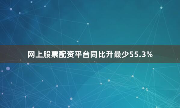 网上股票配资平台同比升最少55.3%