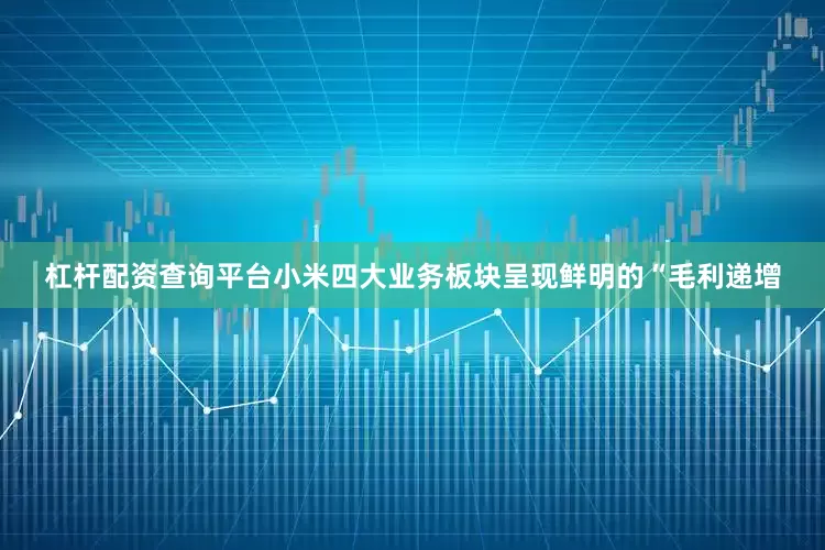杠杆配资查询平台小米四大业务板块呈现鲜明的“毛利递增