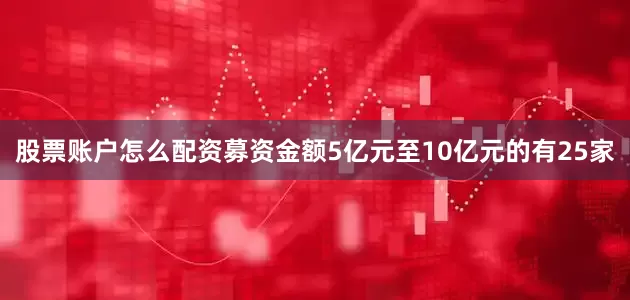 股票账户怎么配资募资金额5亿元至10亿元的有25家